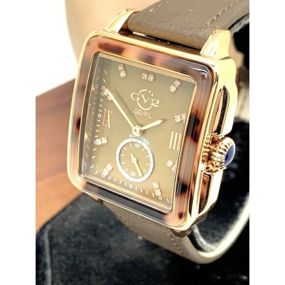 GV2 by Gevril Women's Watch 9249.5 Swiss Quartz Brown Mother of Pearl Di… - Picture 1 of 14